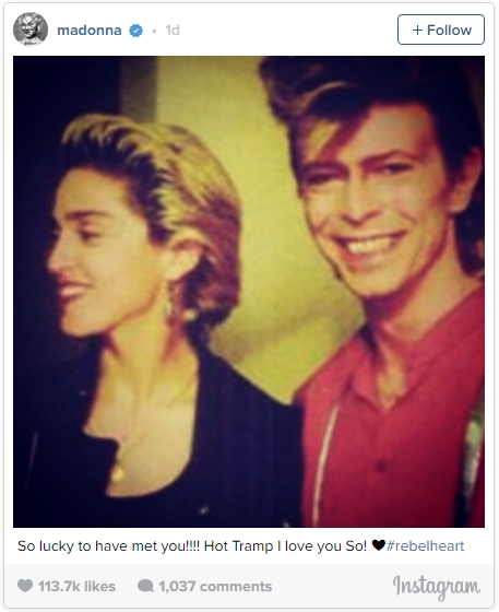 Madonna Bowie instagram