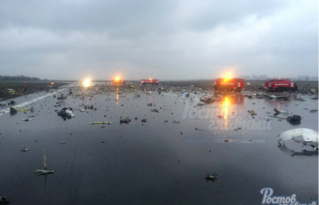 На місці катастрофи літака "Боїнг-727" "ФлайДубай" у Ростові