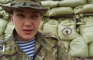 Кадр інтерв’ю Надії Савченко 2014 року