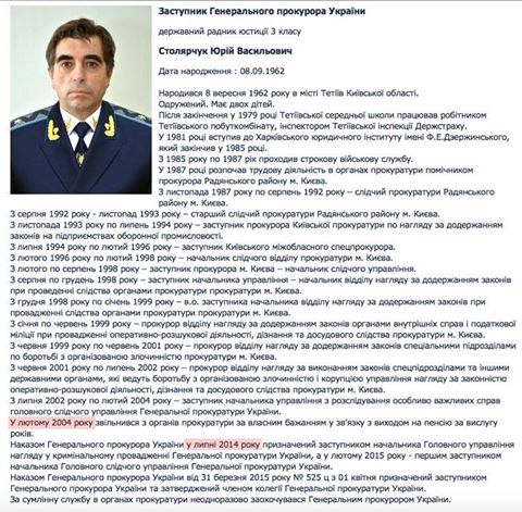 Юрій Столярчук - Генпрокуратура