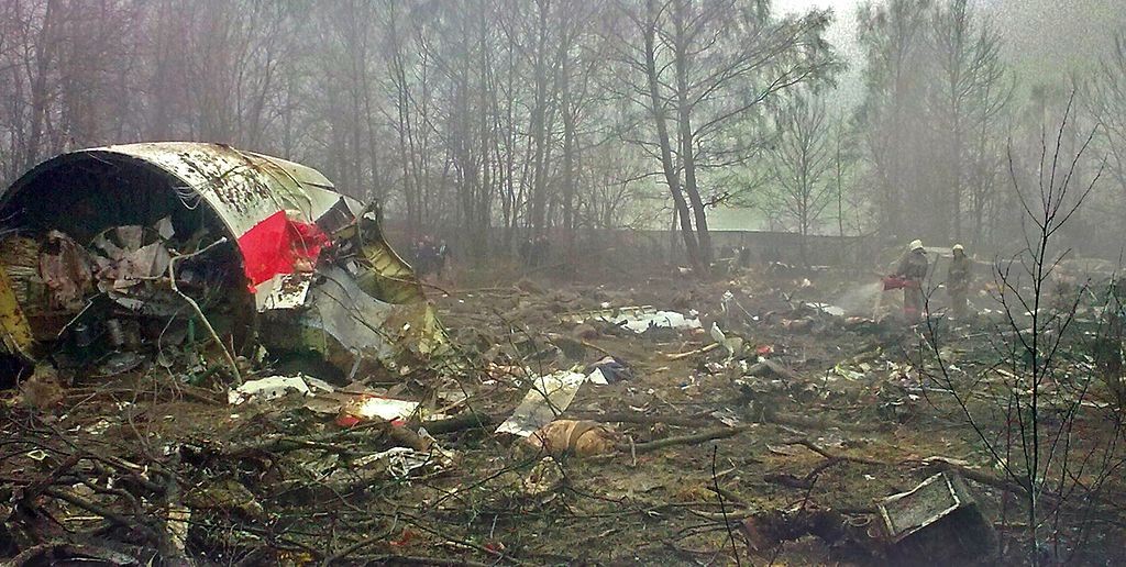 На місці катастрофи літака президента Польщі Леха Качинського під Смоленськом. Фото Wikimedia