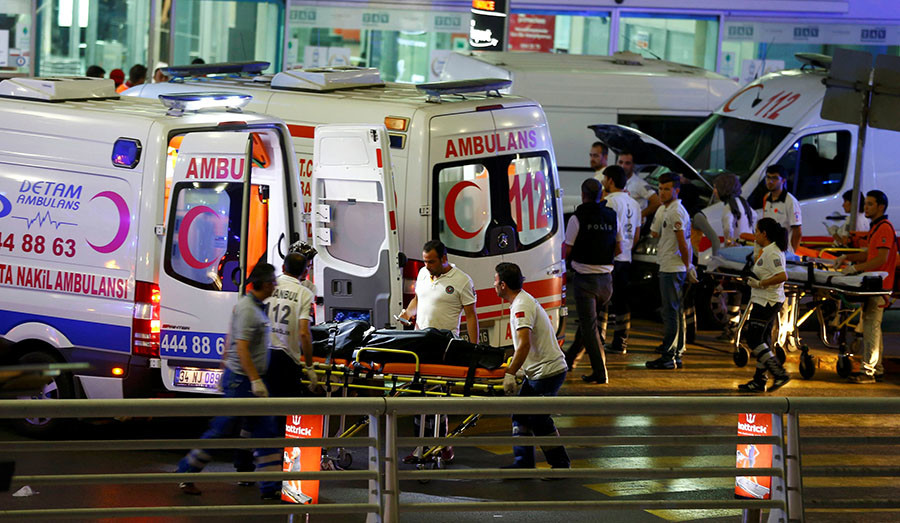 Ataturk airport blast ambulanse
