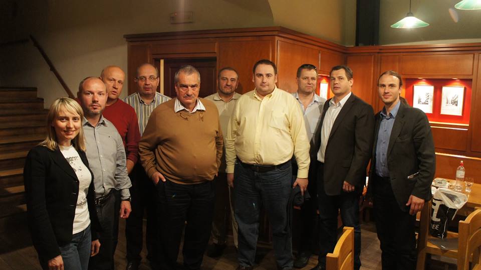 Члени Несторівської групи під час зустрічі з міністром закордонних спрас Чехії Карелом Шварценбером у Празі, 10 травня 2013 року. Фото: Martofliak, Wikipedia