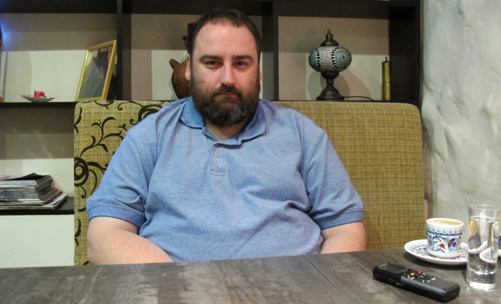 Євген Глібовицький під час інтерв'ю "Новинарні". Фото автора