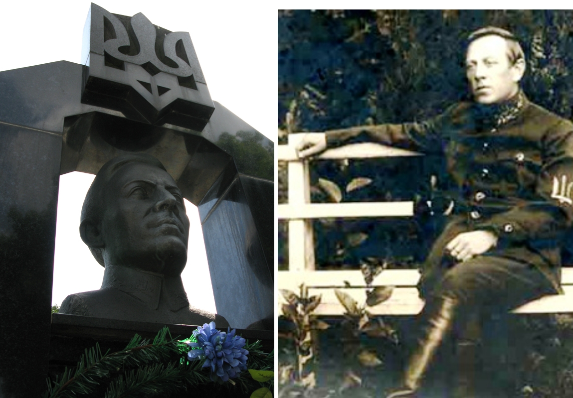 Головний отаман УНР Симон Петлюра та пам'ятник на його могилі в Парижі (кладовище Монпарнас). Фото: Новинарня