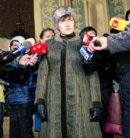 Надія Савченко на брифінгу 12 грудня