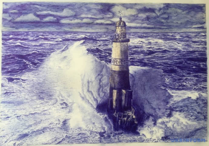 маяк острова Іль-де-Сен - картина Романа Сущенка
