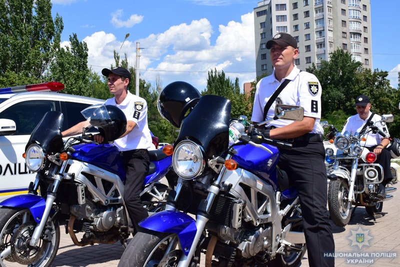 туристична поліція Маріуполя - мотоцикли