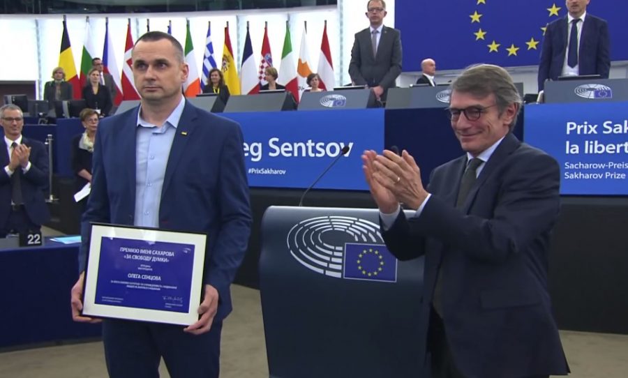 Олег Сенцов отримав премію Сахарова у Європарламент