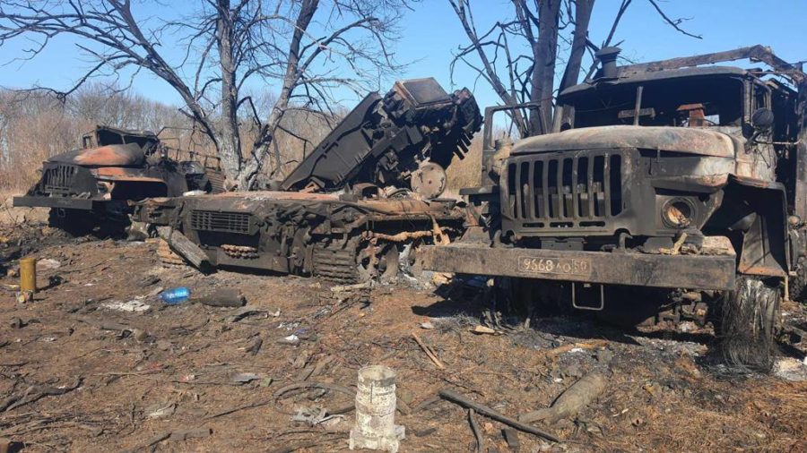 Біля Тростянця Сумської області наші сили оборони знищили колону ворожої техніки. photo_2022-03-18_16-15-38