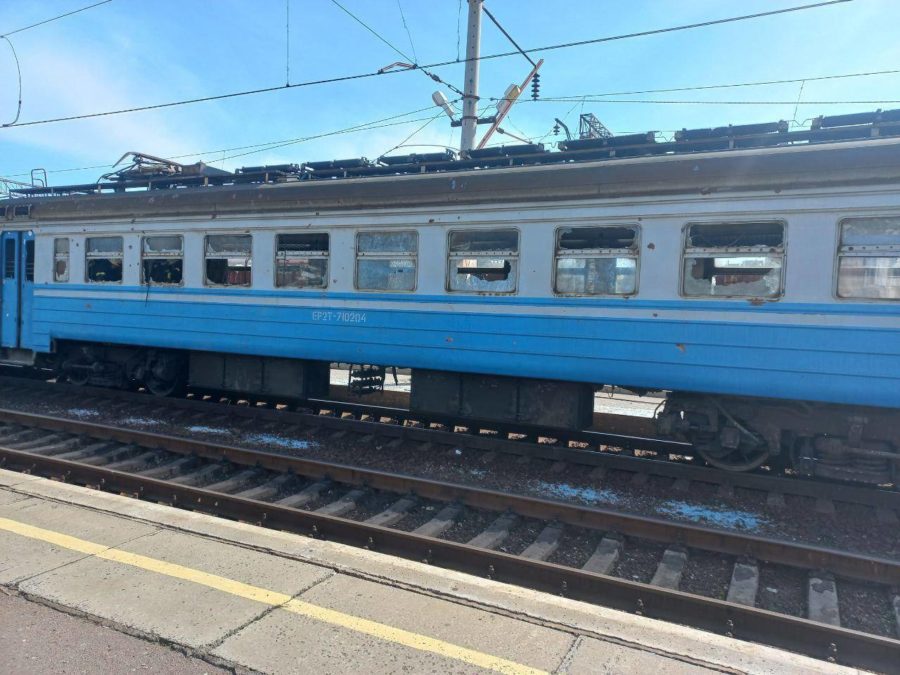 Краматорськ - вагон після ракетного удару по вокзалу