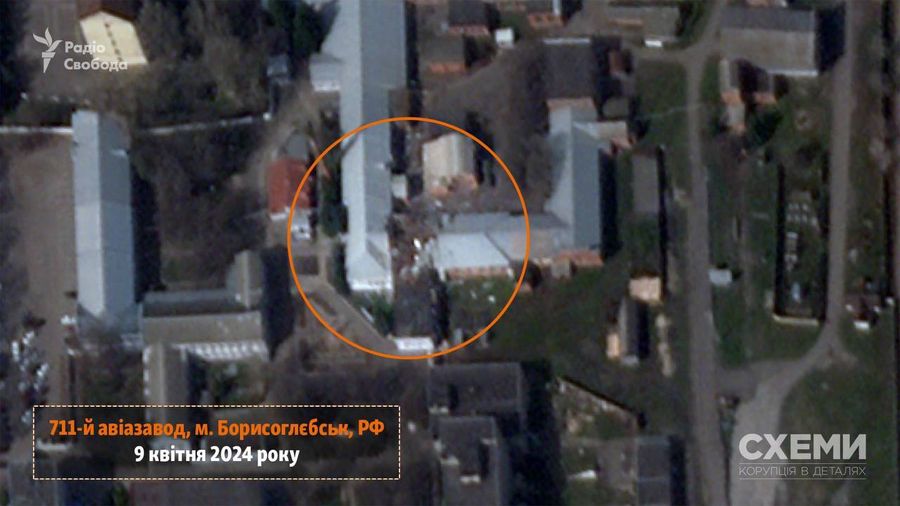 супутникові знімки удару по авіазаводу у воронезькій бласті -1
