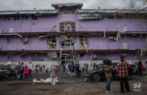 ТРЦ Dream Town після удару дронами, який російські війська завдали у ніч на 4 травня 2025 року. Фото: 24 канал