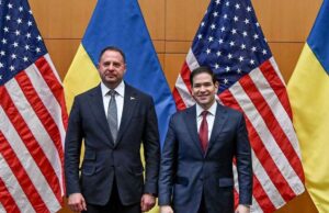 Керівник Офісу президента України Андрій Єрмак і держсекретар США Марк Рубіо у Женеві 23 листопада 2025 року. Фото: ТГ Андрія Єрмака