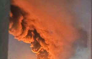 Пожежа після влучання