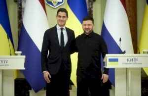 Прем’єр-міністр Нідерландів Роб Єттен і президент України Володимир Зеленський у Києві, 8 березня 2026 р. Фото: ОП