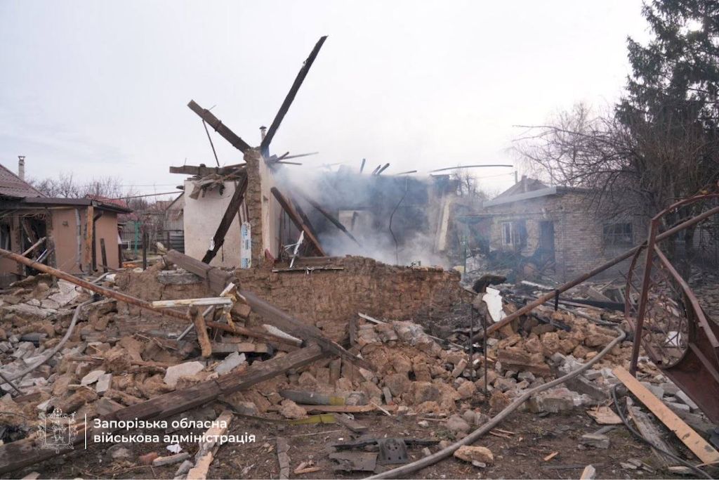 Зруйнований будинок у Запоріжжі внаслідок атаки РФ 21 березня 2026 року